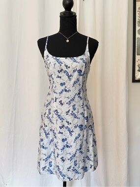 a new day Light Blue Floral Spring Mini Dress